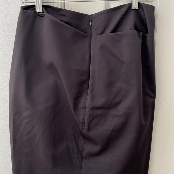 Midi Black Asymmetric evening skirt - Picture 3 of 7